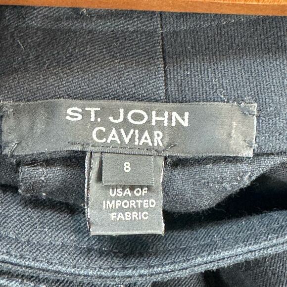 ST. JOHN Pants Women’s Black 8 Caviar Diana - Picture 5 of 6